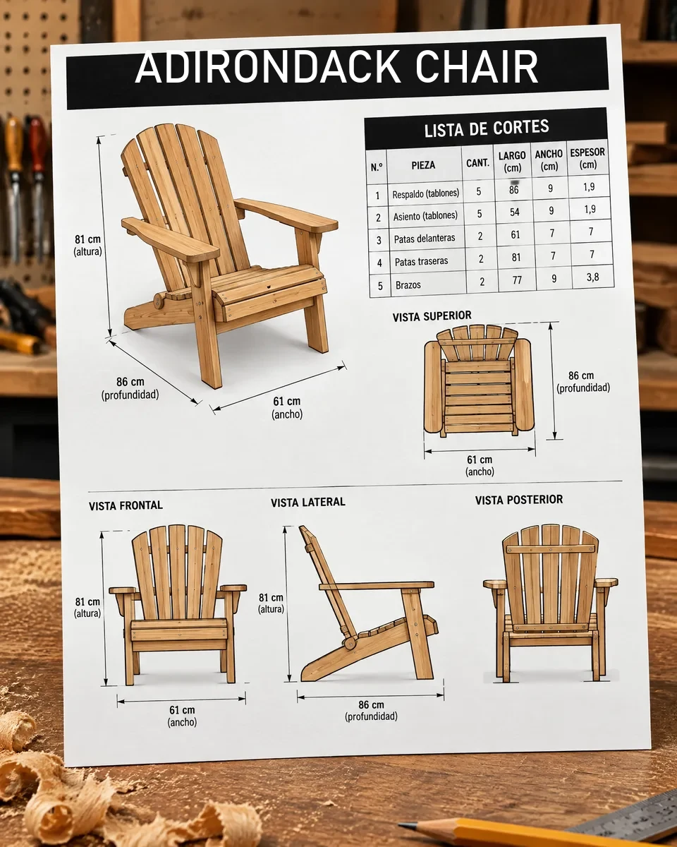 Adirondack chair plan