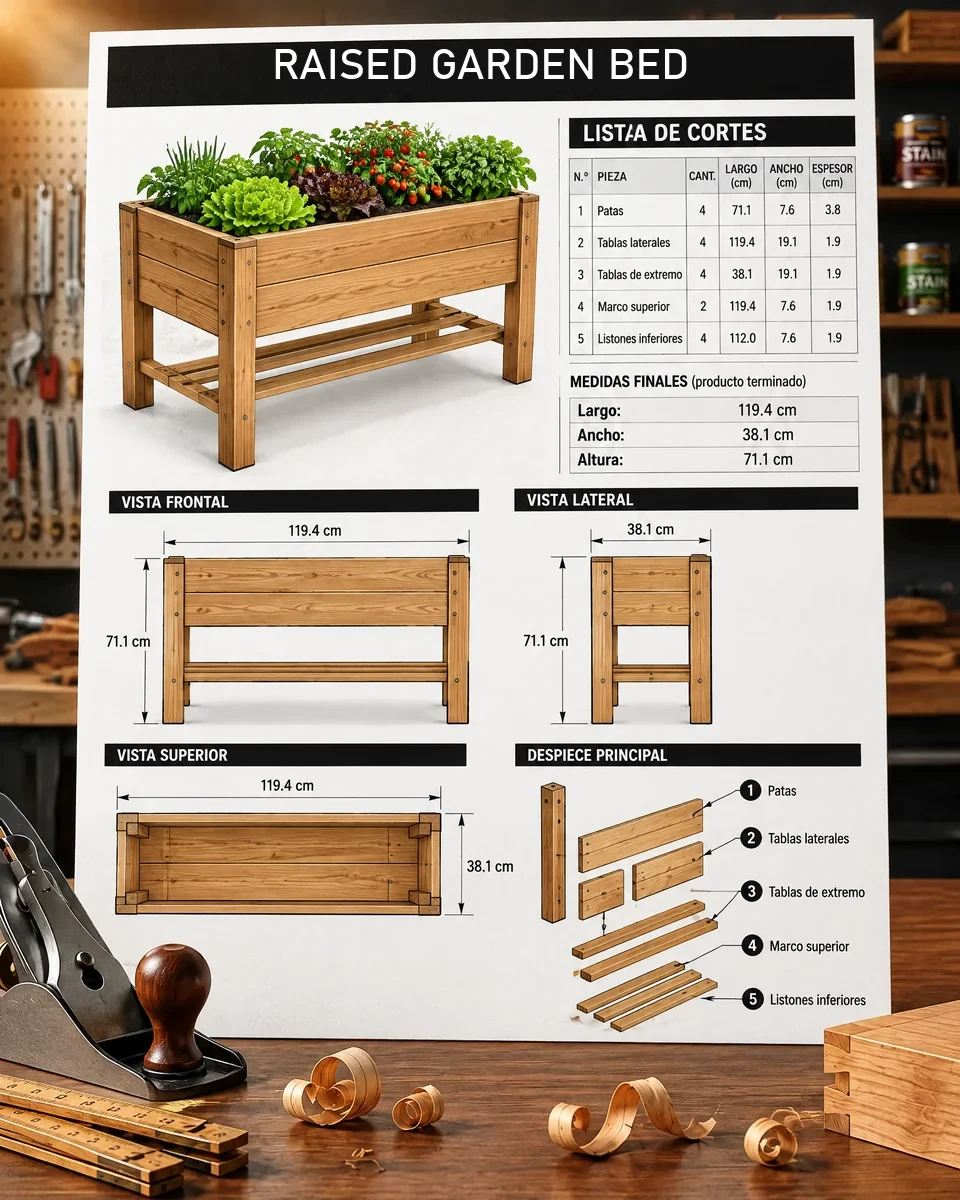 Raised garden bed plan