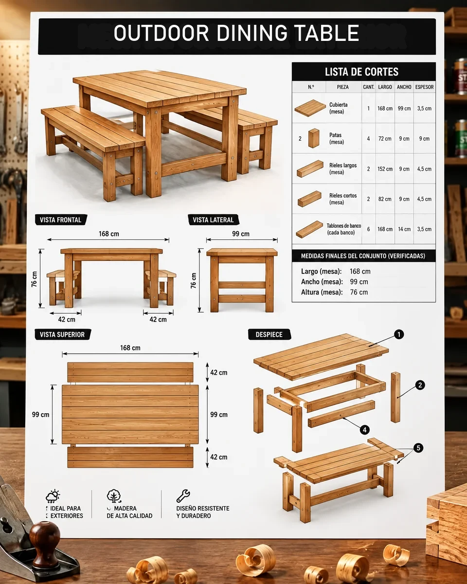 Outdoor dining table plan