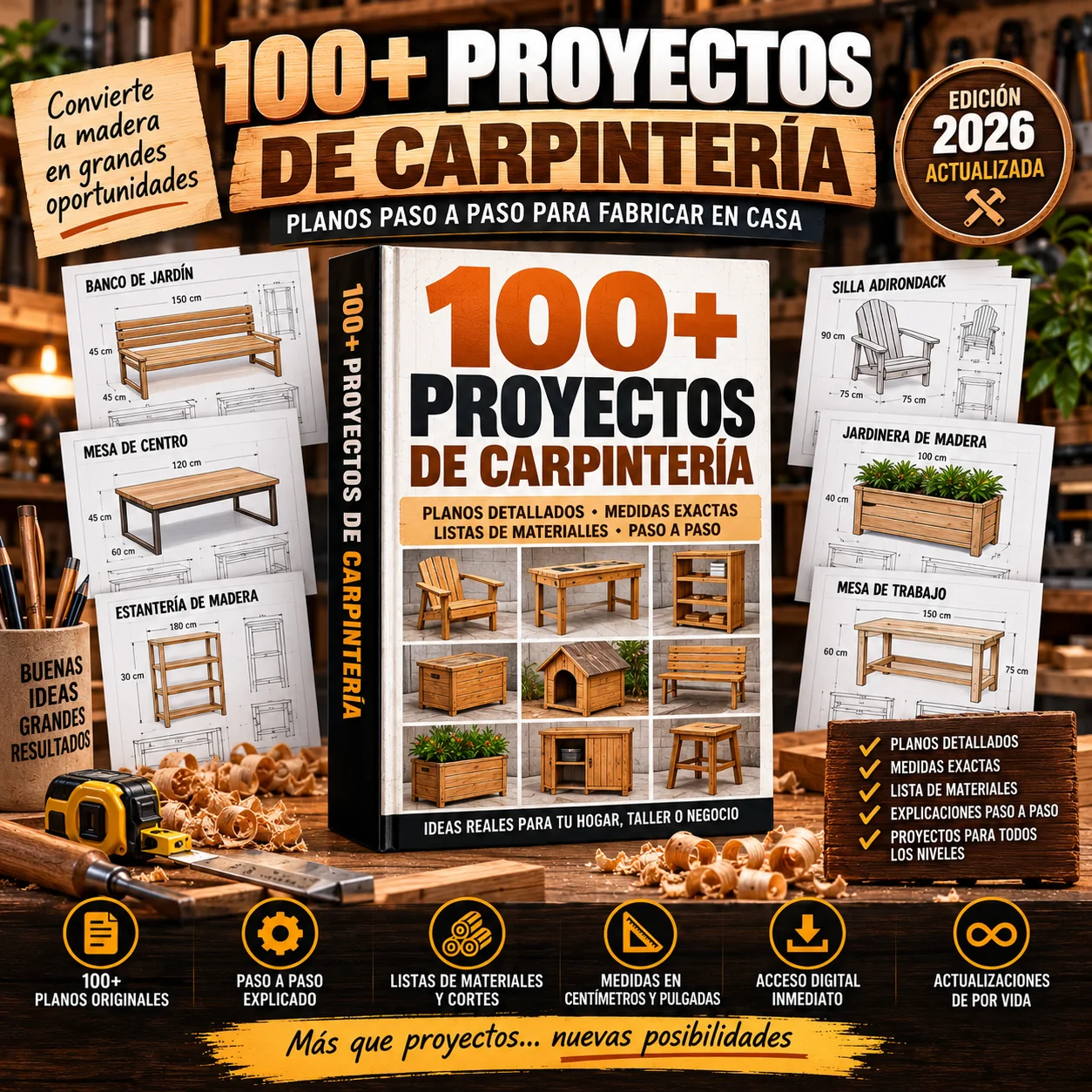 Complete woodworking project collection plus six bonuses